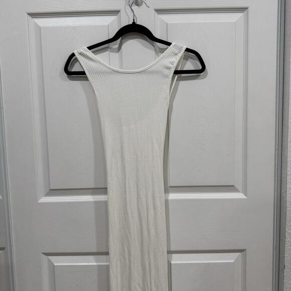 Women’s Weekend Stories White Dress‎ Slit Dress Cross Cross Size Large L - Picture 4 of 11